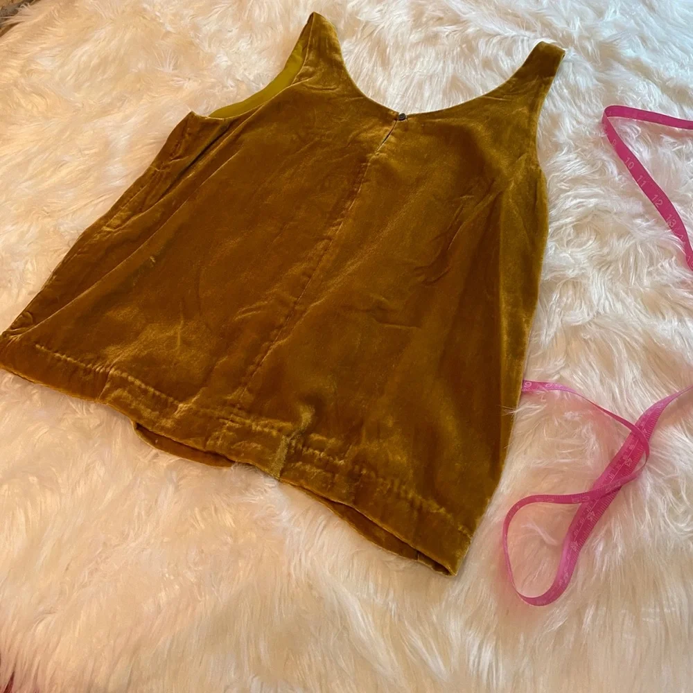 J.Crew NWT mustard yellow velvet boho top size medium